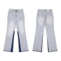 GLYDE Fashion Print Jeans Loose Casual Sports Denim Pants for Men and Women S