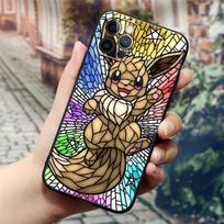 Pokemonai Eevees Umbreons Sylveons Vitražo telefono dėklas Apple iPhone 16 15 14 13 12 11 Pro Max XS Max 8 Plus Dangteliai iPhone 12 Pro black