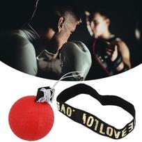 Train Efficiently with MMA Muay Thai Boxing Speed Ball and Head Band Set raudona