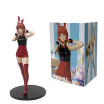 20CM Anime CHAINSAW MAN Figure MAKIMA Bunny Girl Sitting Position Anime Model Toys Gifts Collection Decoration Ornaments PVC With box gray