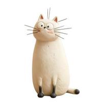 Handmade Whimsical Cat Figurine Cute Small Resin Cat Sculpture for Desk Bookshelf Nightstand Home Decor Cat Lovers Gifts balta