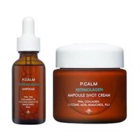 PCHAM Retinolagen Ampoule Shot Cream 60ml + Retinolagen Ampoule 30ml Set, Anti-Aging & Firming Dual Care, Korean Skincare Kit