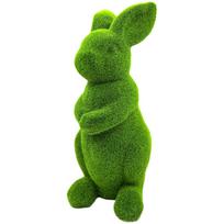 Easter Garden Easter Rabbit Statue Flocked Resin Decor Easter-themed Design Velvety Texture Long-lasting Resin China Mainland