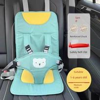 Vaikų automobilio saugos diržas Automobilio Kūdikio Nešiojamas Paprastas Pagalvėlė Kūdikio Vaiko Elektrinė Keturratė Neutrali Sėdynė Green, Medium Size (Recommended for Ages 1-6) black