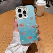 Phone Case For Samsung A05S A06 A07 A15 A16 A34 A35 A53 S26 Luxury Soft Touch Sea Fish Summer Shockproof Cover Samsung A55 blue