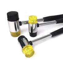 Double Face Tap Rubber Hammer 25mm 30mm 35mm 40mm Multifunctional Glazing Window Beads Hammers Nylon Head Rubber Mallet 25mm gray