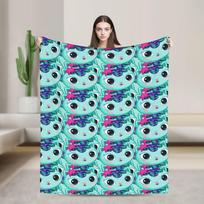 Animacinis mielas Gabby lėlių namelio flanelinis pledas Minkšti patvarūs patalynės užklotai miegamajam, iškyloms Purus lovatiesė Sofos lovos užvalkalas 75X95CM blue
