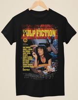 Pulp Fiction - Kino Plakato Įkvėpti Unisex Juodi Unisex Marškinėliai L