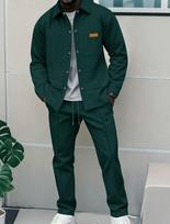 Autumn Men's High-End Korean Style Pilot Jacket Coat Set
