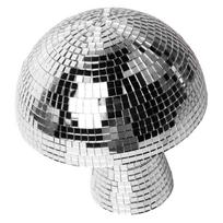 Mushroom Disco Ball Mirror Glitter Reflective Mushroom Table Decor Party Favors Supplies for Home Stage Bar Ornaments Silver black