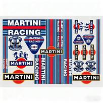 Martini Racing stiliaus automobilio motociklo lipdukas, patvarus vinilo lipdukas buferiui, langui, nešiojamam kompiuteriui, sienai, „pasidaryk pats“ automobilio tiuningui, išorės dekoravimui 20X30CM