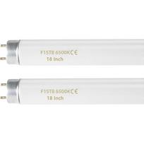 F15T8 18 colių 15W T8 fluorescencinė keičiama vamzdinė lemputė Dienos šviesa 6500K Vidutinė dviejų kontaktų G13 cokolis, 2 vnt. mažiau
