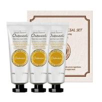 Medi Flower Taukmedžio sviesto avižų dribsnių braškių rankų kremas 80g 3 vnt. rinkinys Oatmeal 3Pcs