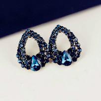Fashion Style Water Drop Style Sapphire Stud Earrings AVE