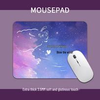 Compact Oil Painting-Style Green Flower Mouse Pad - Square Notebook Desk Mat for Influencers 20x26 cm