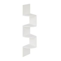 Yousheng Floating Corner Shelf Wall Mounted 4-Tier 5-Tier Corner Zigzag Shelf Radial Wall Floating Shelf for Home Office Living Room Bedroom 4-Layers balta