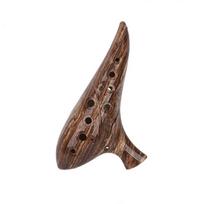 12 Hole Ocarina Alto C Key12-Hole Ocarina Instrument Easy Instrument for Beginners Resin Ocarina Instrument tamsiai ruda spalva