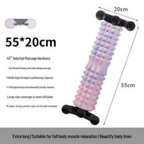 Wall-Mounted Suction Cup Foam Roller for Muscle Relaxation and Decompression gray