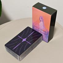 Honey & Lavender Tarot Deck Ethereal Fantasy Art 10.3*6cm 78 Cards Blends A Dreamy Aesthetic with Profound Mystical Symbolism violetinė
