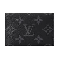 Louis Vuitton Plonas kortelių dėklas Juodas Monogram Eclipse Drobės Vyriški Piniginės M14918 Gift Set(Basic Set+Box+Shopping Bag)