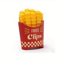 French Fries Fridge Magnetic Sealing Tongs Home Kitchen Snacks Bread Moisture-proof Clip Magnet Sticker Decoration Cute Gadgets geltona