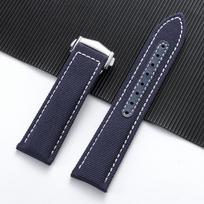 20mm 22mm Canvas Nylon Watch Band for Omega Seamaster 300 Watch Strap for Speedmaster AT150 Folding Buckle Men's Sports Bracelet 20mm gray