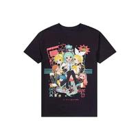 25 New Fashion Popular T-Shirt Unisex Crew Neck Short Sleeve T-Shirt Hatsune Miku Foil Jumbo Print T-Shirt4 S juoda