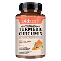 Organic Curcumin Complex Dietary Supplement, With Ginger, Black Pepper Extract 120 capsules