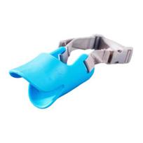 Duck Bill Dog Muzzle Anti Bite Soft Silicone Dog Mouth Cover with Adjustable Strap Puppy Muzzle to Prevent Barking Biting Chewing for Dogs S mėlyna