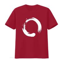 Enso Zen circle symbol Buddhism Buddha meditation Yoga T Shirt vintage Washed designer clothes Versatile graphic Stylish S brown