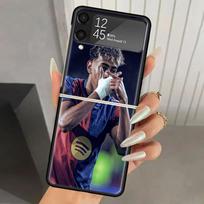 L-Lamine Y-Yamal 19 Hard PC Phone Case For Samsung Galaxy Z Flip 7 6 5 4 3 Black ZFlip7 ZFlip6 Flip5 Flip4 Flip3 5G Print Cover Samsung Z Flip 3 gray