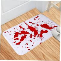 Halloween Bloody Carpet Mat Zombie Hands Rug HELP Text Blood Splatter Gory Horror Non-Slip Home Decoration Floor Mats Floor Mat 40x60cm