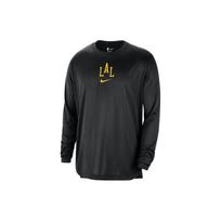 Nike Men's Los Angeles Lakers Dri-Fit Long-Sleeve T-Shirt 'Black' DX9610-010 S