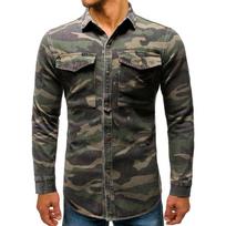 New Men's Long Sleeved Camouflage Denim Outdoor Mountaineering Work Top M