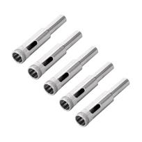 5 Pcs 10mm Diamond Drill Bits Tile Marble Glass Ceramic Porcelain Hole Saw Drilling Bits Extractor Remover Tools 10mm