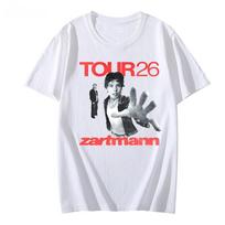 2025 Unisex Hip Hop Marškinėliai Zartmann-TOUR26 Grafinis Spausdinimas T-shirt Punk Vasarinis Apvalios Kaklo Marškinėlis Aukštos Kokybės Medvilnė Patogūs Tee Viršūnės S juoda