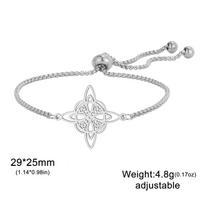 LIKGREAT Irish Celtics Knot Bracelet Stainless Steel Witch Knot Protection Amulet Jewelry Supernatural Lucky Gift for Women