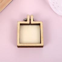 5 PACK Mini Embroidery Hoop Small Wooden Mini Crossing Stitch Hoop Animal Shaped Mini Wood Hoop Ring for DIY Pendant Crafts beige