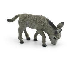 Farm 1Pcs Animal Toys Realistic Donkey Animal Figurines Toy Figures Solid Grey Mule Models Static Pvc Decor Crafts