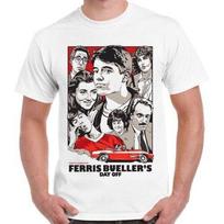 Ferris Bueller's Day Off 80s Film Cool Gift Poster Vintage Retro T Shirt 1427 Unisex T-Shirt S įvairiaspalvis
