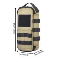 Heavy Duty Tool Bag Small Size Portable Design Utility Organizer Case Zipper Handle Organizer System Tool Pouch Road Bike Repair chaki