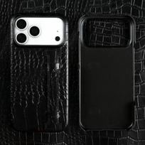 Genuine Leather Case With Wrist Strap Kickstand For For Iphone 17 Pro Max 16 1 14 13 12 Crocodile Pattern Protective Funda Genuine Leather&iPhone17
