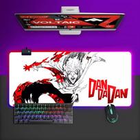 Anime A-dandadan Mouse Pad RGB Gaming Mouse Pad Desk Mat HD Gamer Large LED Light XXL MousePads RGB600x300x3mm