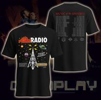 Coldplay Music of the Spheres Tour 2026 “Alien Radio” T-shirt size S-5XL L black