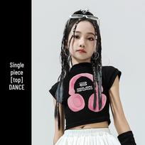 Children's Jazz Dance Costume Set - Crop Top & Street Dance Performance Outfit for Girls 160cm