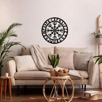 1PC Nordic Metal Wall Art Viking Runes Symbols Home Living Room Decor TY3330 juoda
