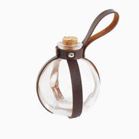 Witch and Wizard Dark Magic Cork Potion Glass Bottle with PU Leather Case Halloween Party Decor Ren Faire Costume Option 1