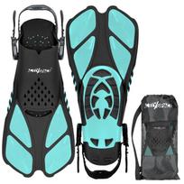 Adjustable Diving Fins 32/36 - Turquoise