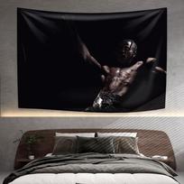 Travis Scotts Album Tapestry Utopia Rap Music Art Prints Wall Hanging Bedroom Dorm Background Cloth Concert Banner 100X70CM