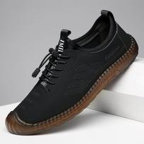 Men's casual leather shoes are comfortable and lazy shoes, fashionable lace-up soft-soled soft-faced men's casual shoes. 39